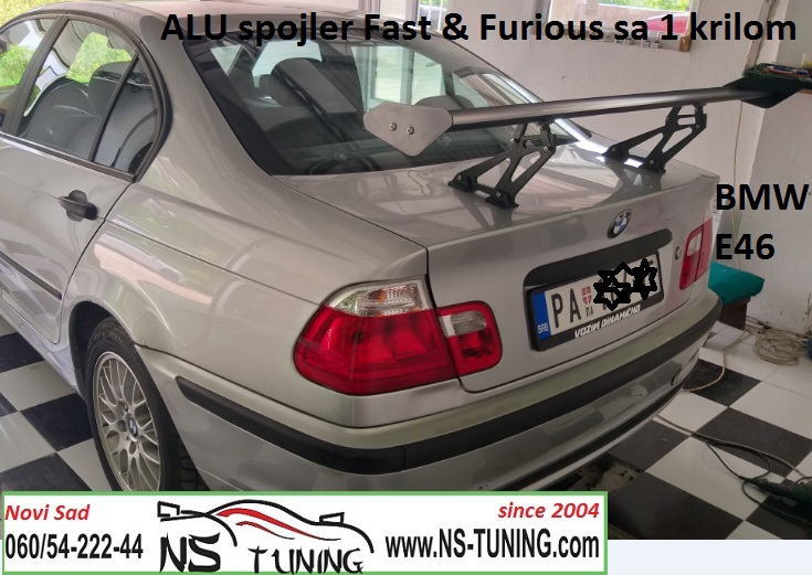 leteci spojler fast and furious  aluminijumski gt za gepek sa nosacima novi sad ns tuning